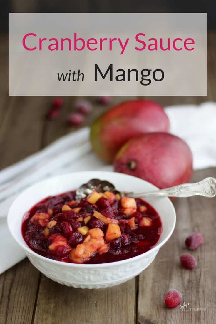 Easy Healthier Cranberry Sauce with Mango | #lowsugar | l#lowcarb #homemade #Thanksgiving #recipe