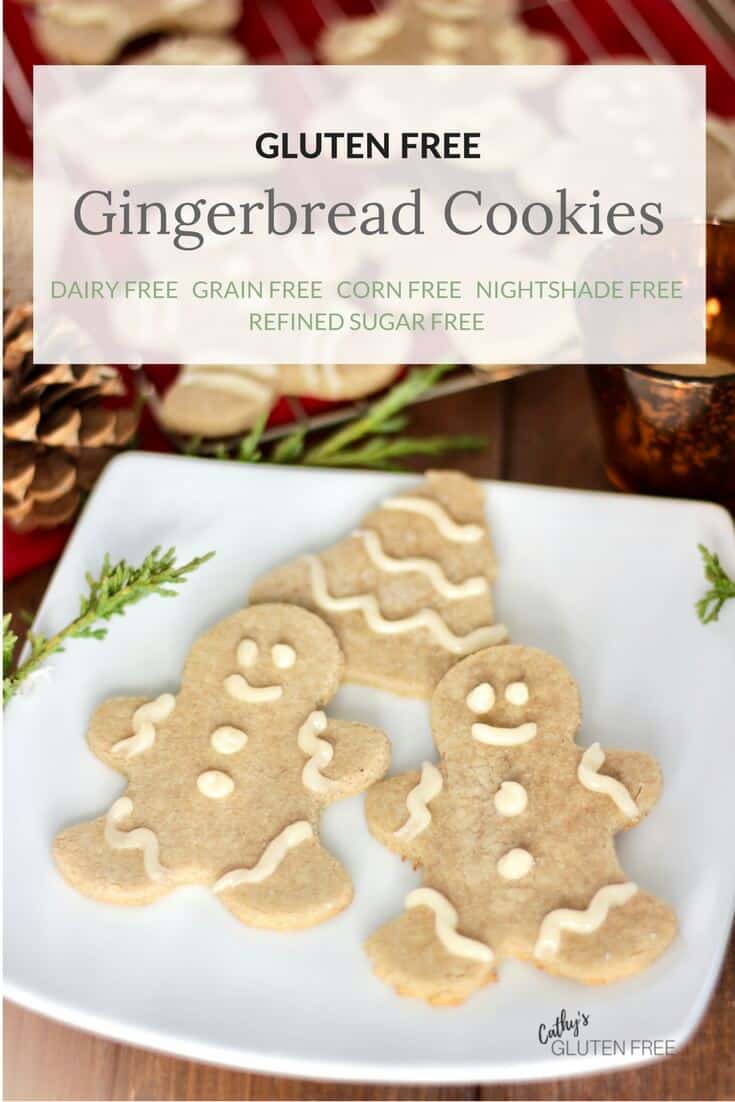 Gluten Free Gingerbread Cookies are also free from dairy, grains, corn, soy, nightshades | CathysGlutenFree.com