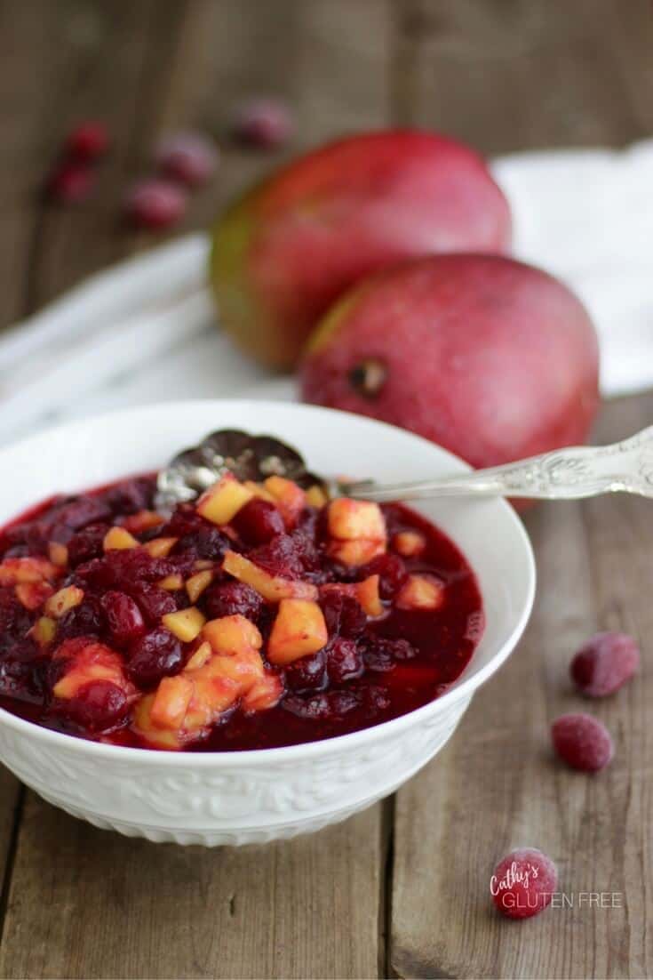 Easy Cranberry Sauce with Mango Recipe CathysGlutenFree.com