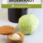 salt, cabbage, and fermentation crock.