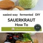 cabbage, salt, and raw sauerkraut.