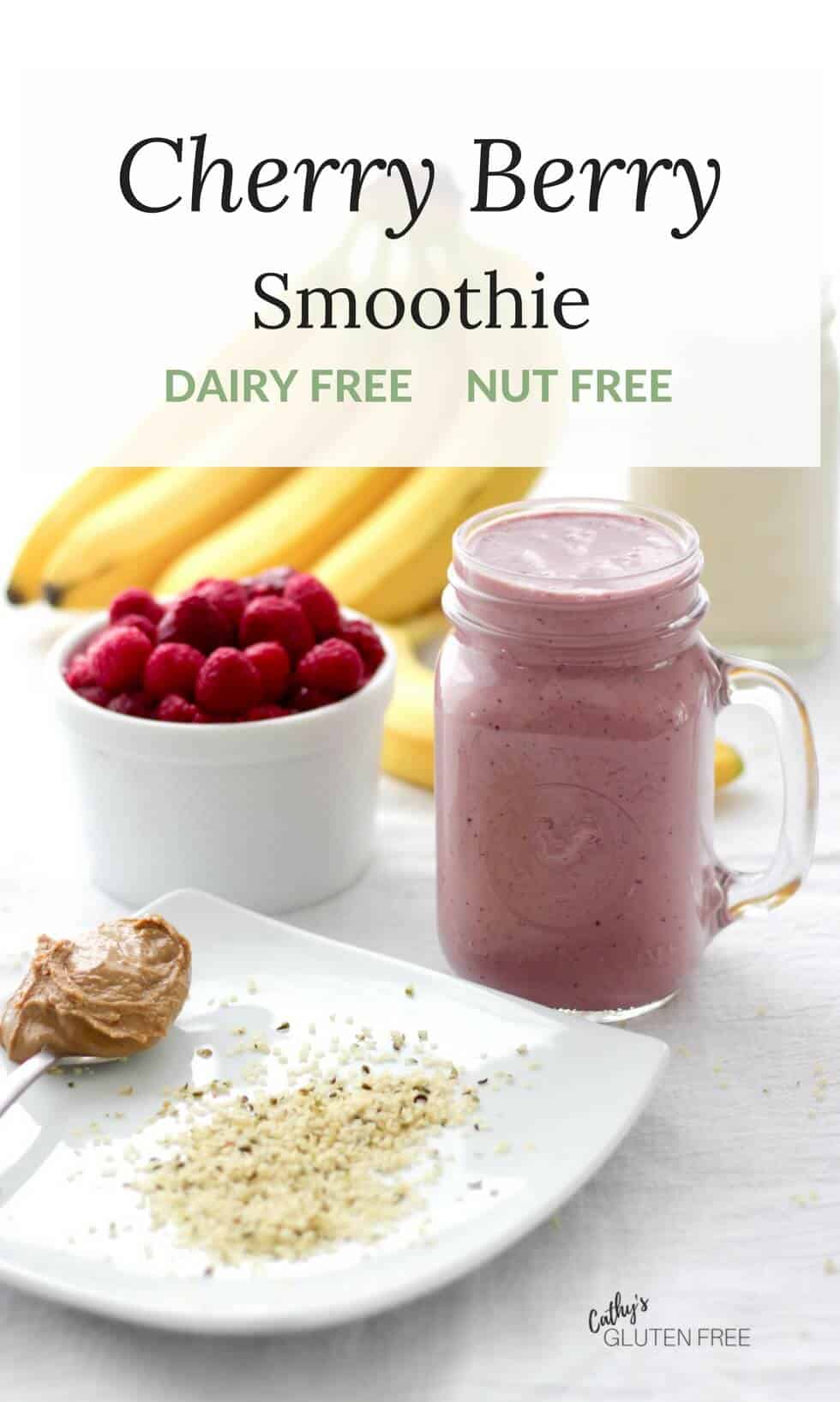 Cherry Berry Smoothie | Vegan, Refined sugar free, Dairy free, Nut free