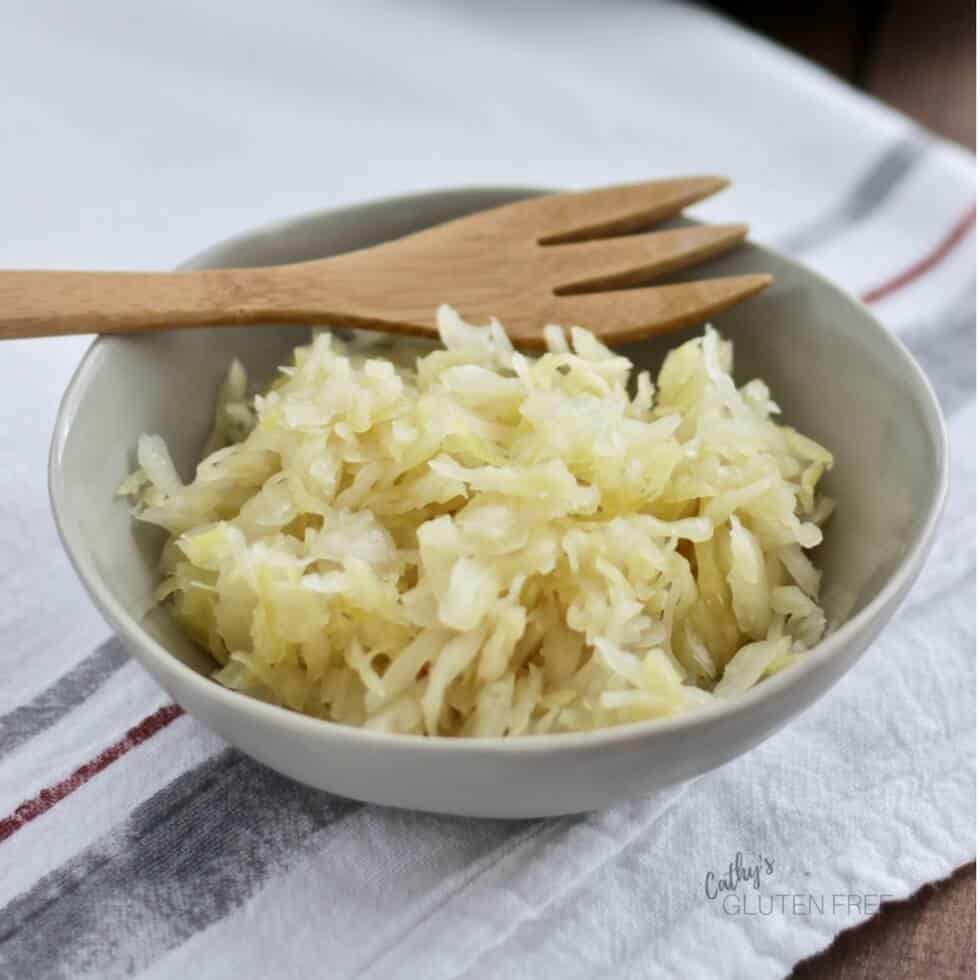 Raw sauerkraut is a great, inexpensive source of healthful probiotics.