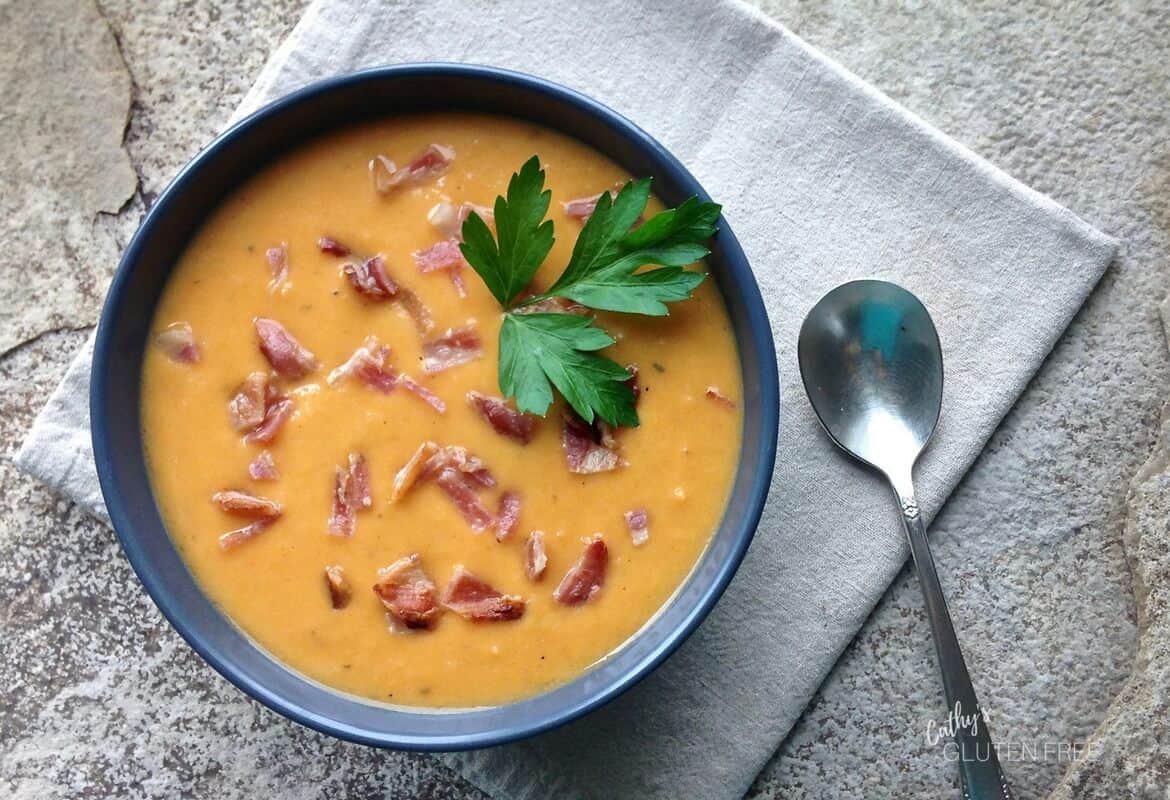 Creamy Roasted Sweet Potato Soup Dairy Free, Gluten Free