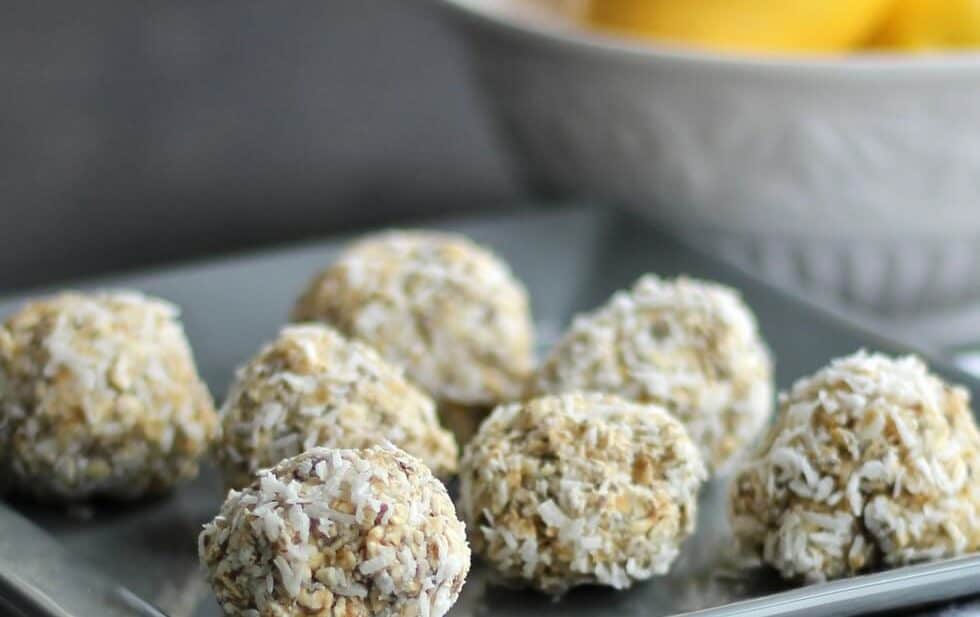 Lemon Coconut Chia Balls are gluten free and dairy free!