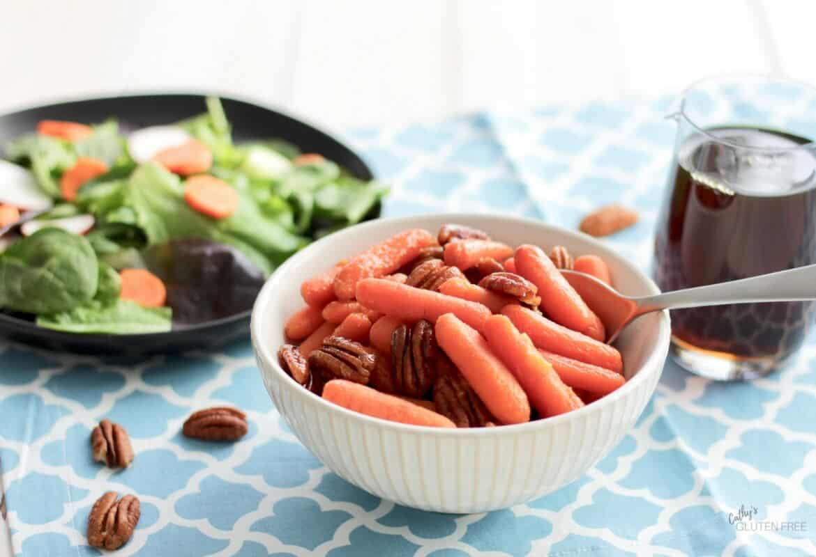 Maple Glazed Carrots with Pecans gluten free, one pot