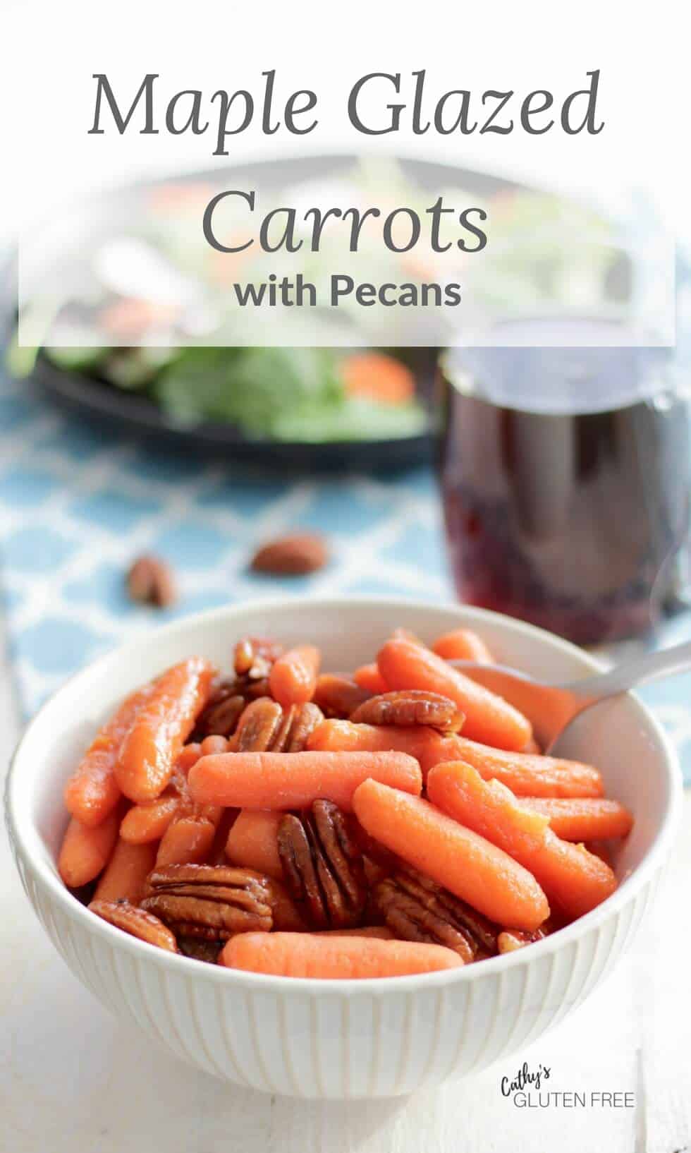 Maple Glazed Carrots with Pecans #side dish #glazed #pecans #maple