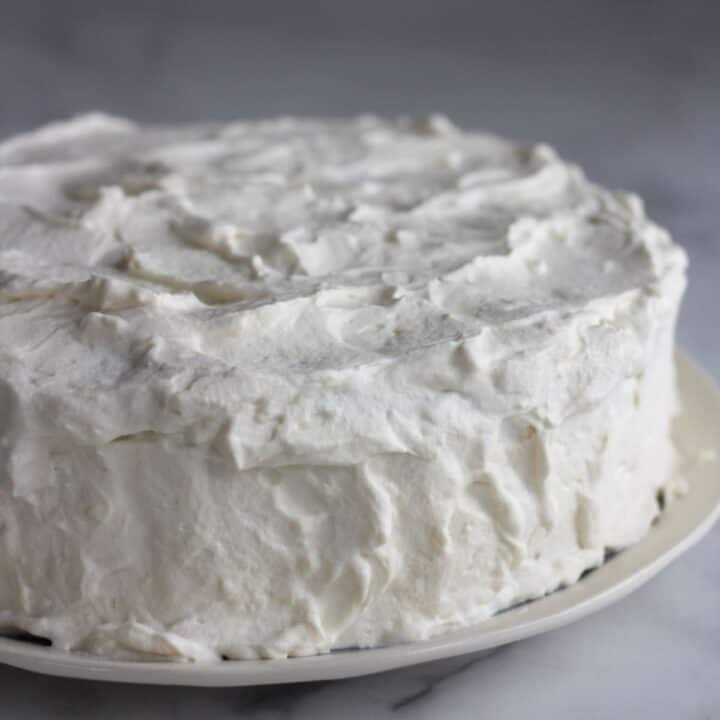 frosted round layer cake