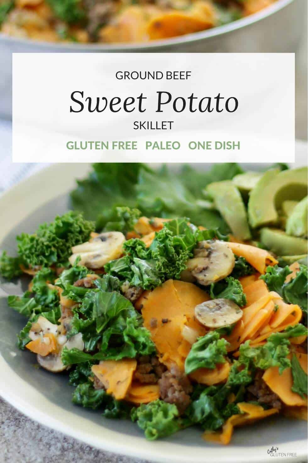 Ground Beef Skillet with Sweet Potato and Kale | one pot, gluten free, paleo