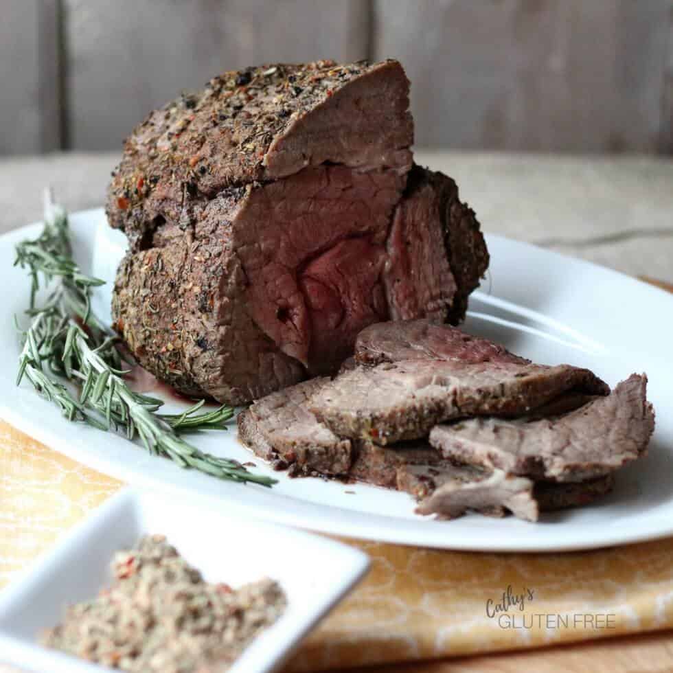 Beef Roast cooked in a pressure cooker with gluten free seasoning is quick and lovely! 