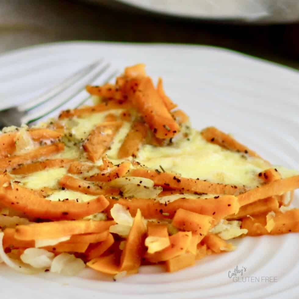 Sweet Potato Frittata Plated and Ready to Eat!
