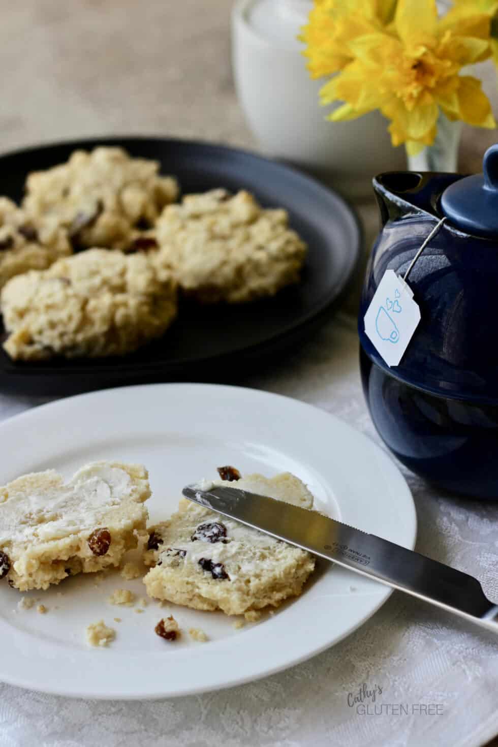 Gluten Free Scones are great split open with butter on them - or make the dairy free version.