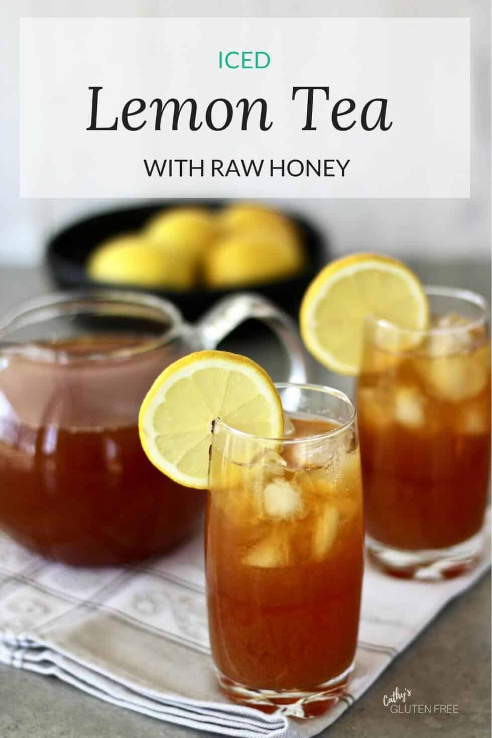 Iced Lemon Tea sweetened with Raw Honey