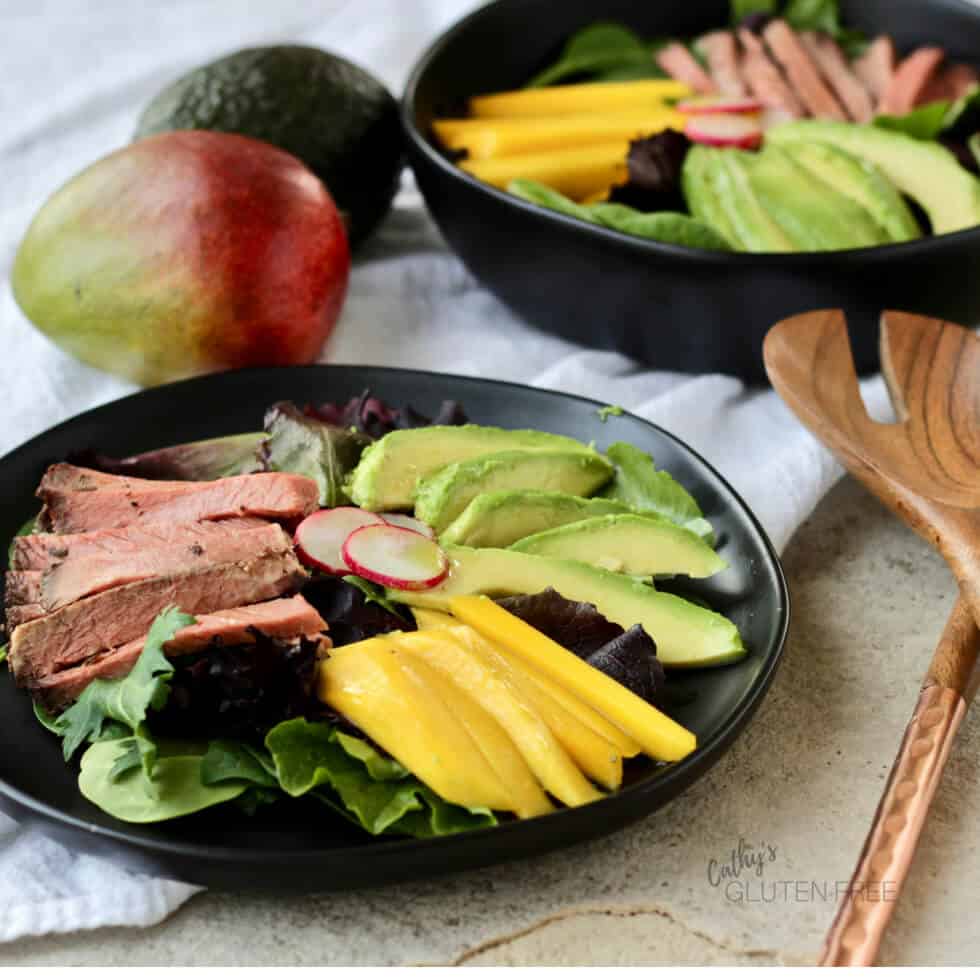 Mango Beef Salad with Avocado - a delicious lunch or light dinner!