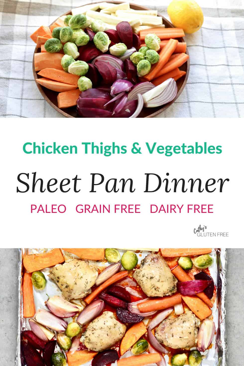 Sheet Pan Dinner with Chicken and Vegetables #glutenfree #paleo #healthy #sheetpan