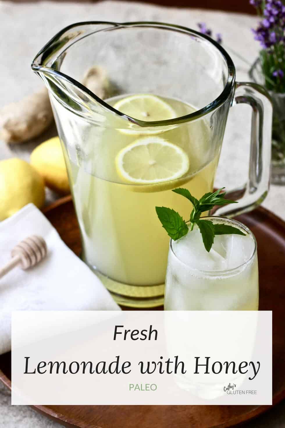 Fresh Lemonade with Raw Honey, Ginger, and Mint #lemonade #healthy #fresh #recipe #homemade