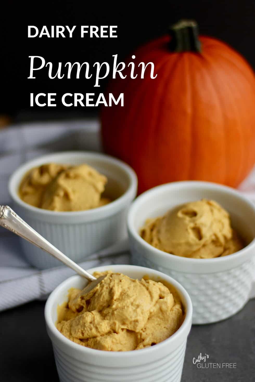 Dairy Free Pumpkin Ice Cream Recipe #coconutmilk #homemade #easy #glutenfree #nondairy