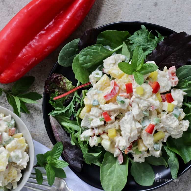 Gluten Free Chicken Salad with a Dairy Free Option
