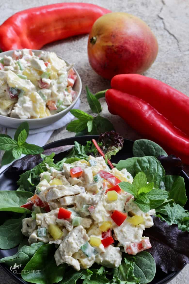 Chicken Salad with Mango, Red Pepper, and Green Onions