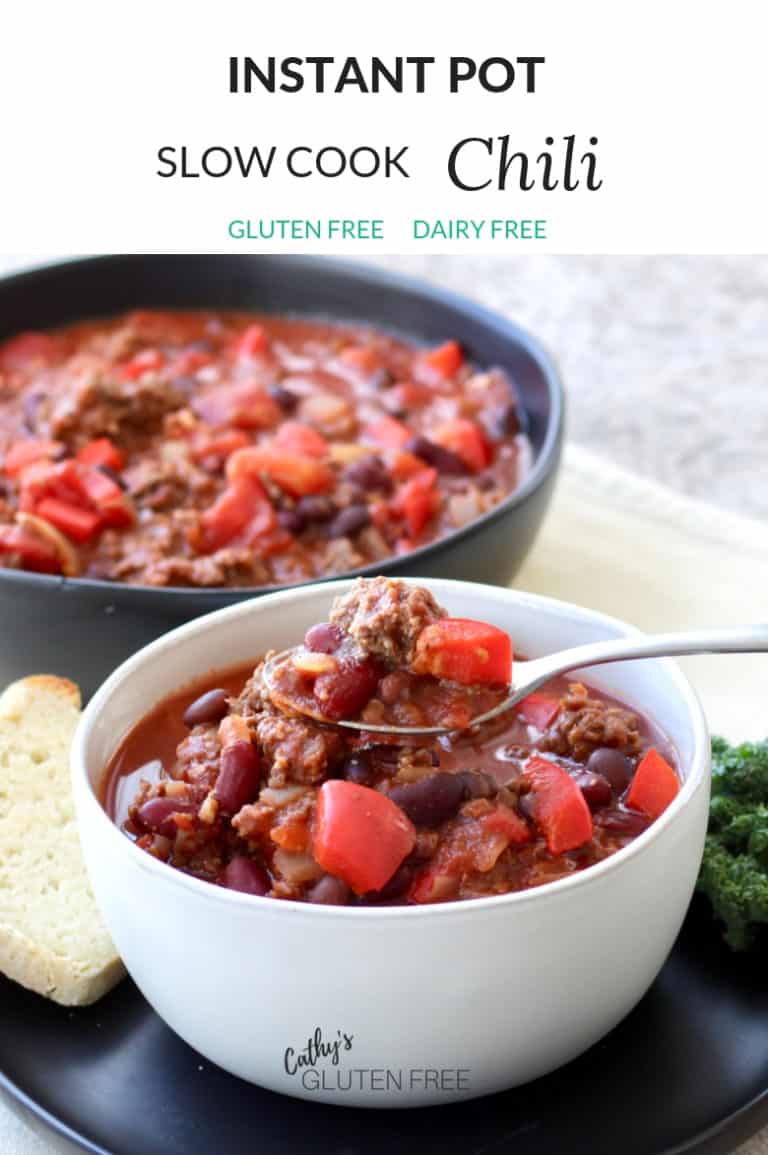 Slow Cooker Chili Made in the Instant Pot - Cathy's Gluten Free