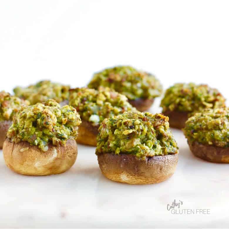 Stuffed Mushrooms with Bacon, Spinach, and Cheese
