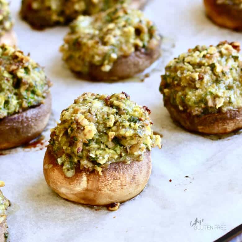 Stuffed mushrooms fresh from the oven