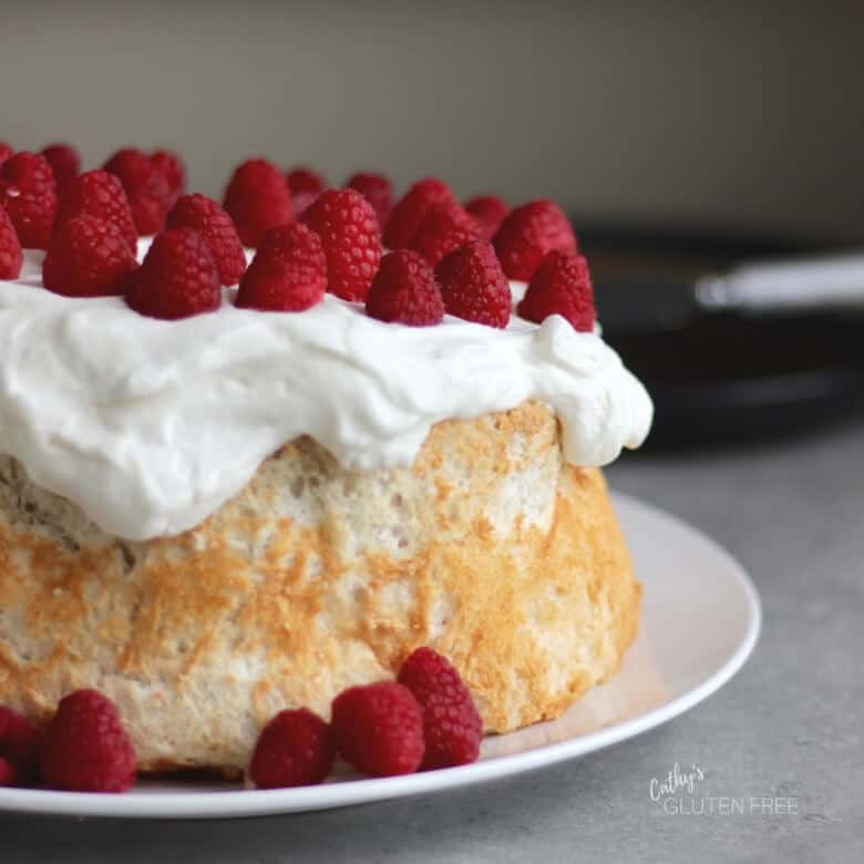 Gluten Free Angel Food Cake with 50% Less Sugar - Cathys Gluten Free