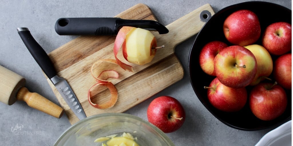 peeling apples