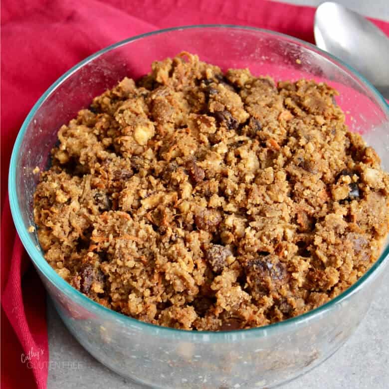 Freshly steamed Gluten Free Carrot Christmas Pudding