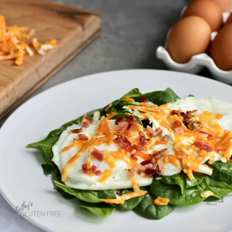 warm spinach salad with egg