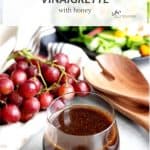 balsamic vinaigrette, grapes, and salad