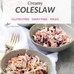 Creamy coleslaw in three bowls