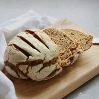 round loaf of crusty bread