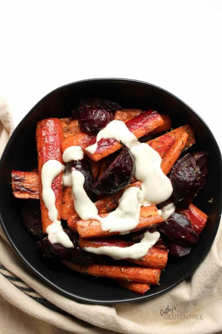 top down view of vegetables