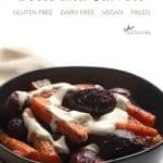 vegetables in black bowl