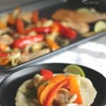 gluten free sheet pan chicken fajitas