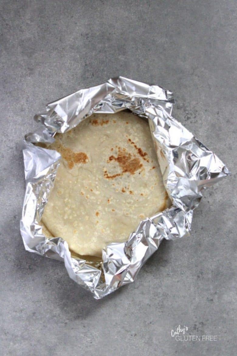 tortillas wrapped in foil