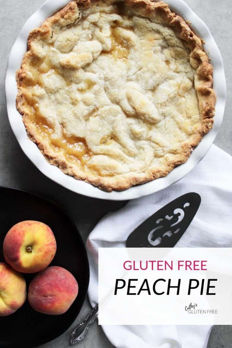 gluten free peach pie with fresh peaches