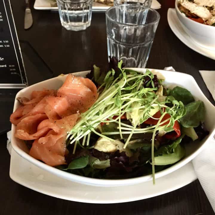 smoked salmon and greens