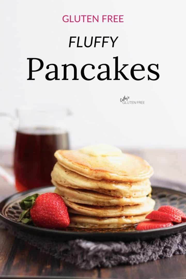 stack of pancakes with text overlay