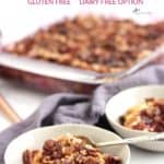bowls and pan of overnight oats with text