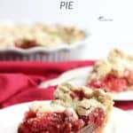 gluten free strawberry rhubarb pie with double crust