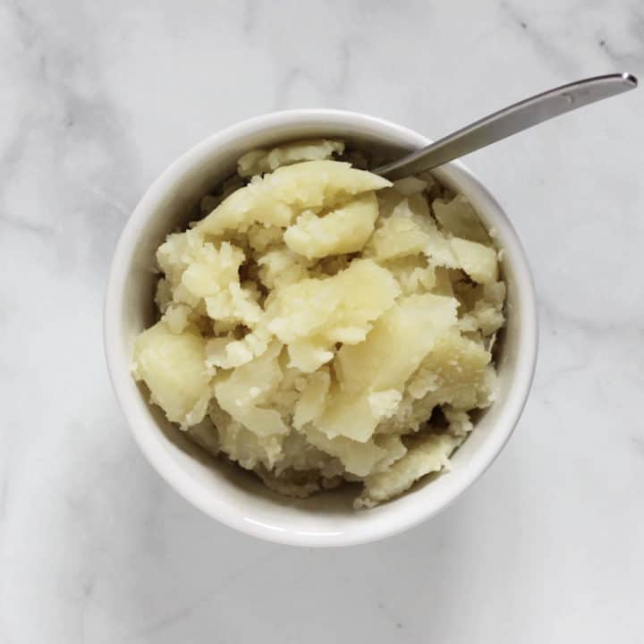 bowl of cooked potato