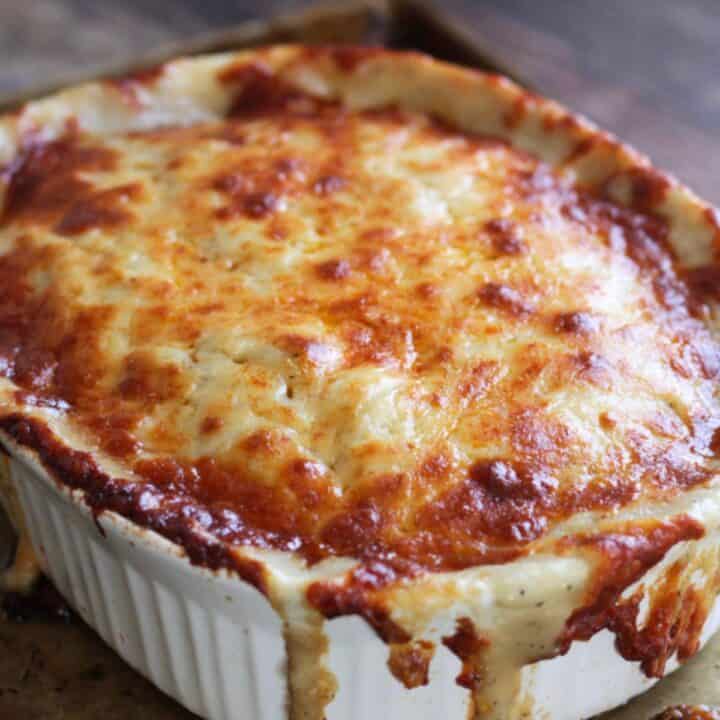 browned, cheesy scalloped potatoes.