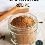 pumpkin spice in jar.