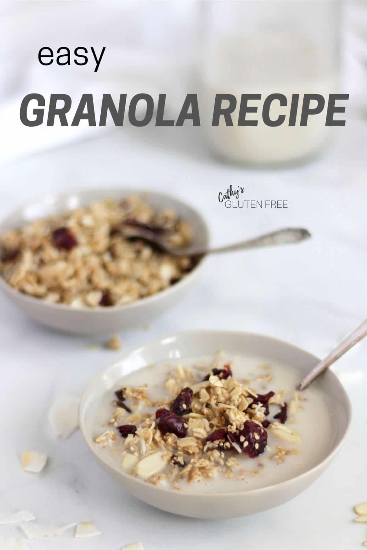 Ultimate Granola Recipe Low Sugar Granola Cathy's Gluten Free
