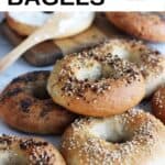 stack of bagels with title text