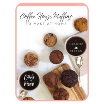 cover of e-cookbook with various muffins and coffee