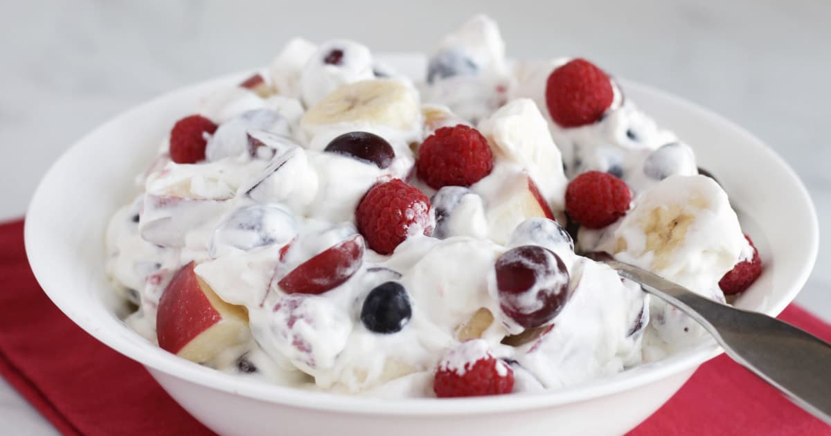 Fruit Salad with Whipped Cream Recipe Cathy's Gluten Free