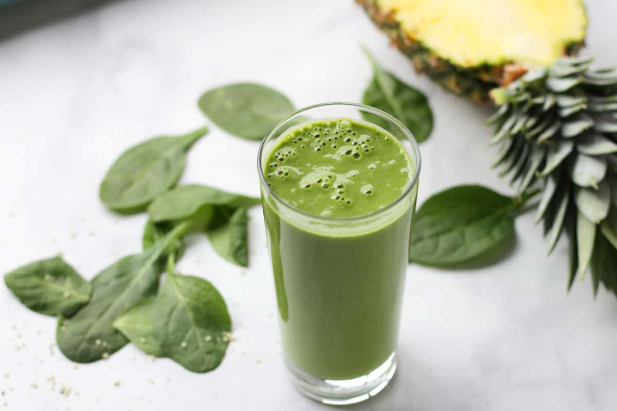 Pineapple Spinach Smoothie Recipe Cathy's Gluten Free